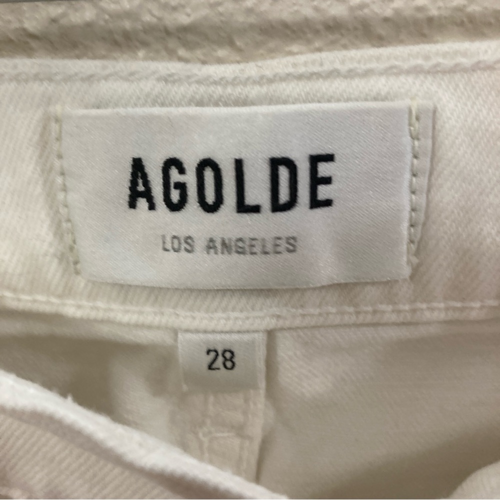 Agolde Los Angeles Women’s Jeans Demin Straight Cream Size 28 - Picture 3 of 16
